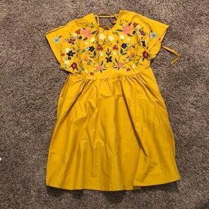 Shein Yellow w Flowers Dress